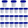 20 PCS 4oz/120ml Disposable Specimen Cups with Leak-Proof Screw-on Cap