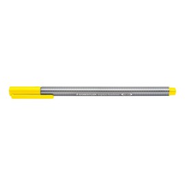 Staedtler 334 Triplus Fineliner Superfine Point Pens, 0.3 mm, Yellow, Box of 10