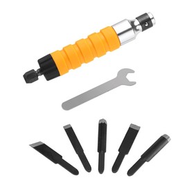 Electric Carving Chisel, Electric Wood Carving, Chisel, Electric Hammer with 5 Blades, Carving Chisel, Hand Carving, Traditional Crafts, DIY Tools, Wooden Model, Practical, Printing, DIY, Personal Hobby, Chisel Tool