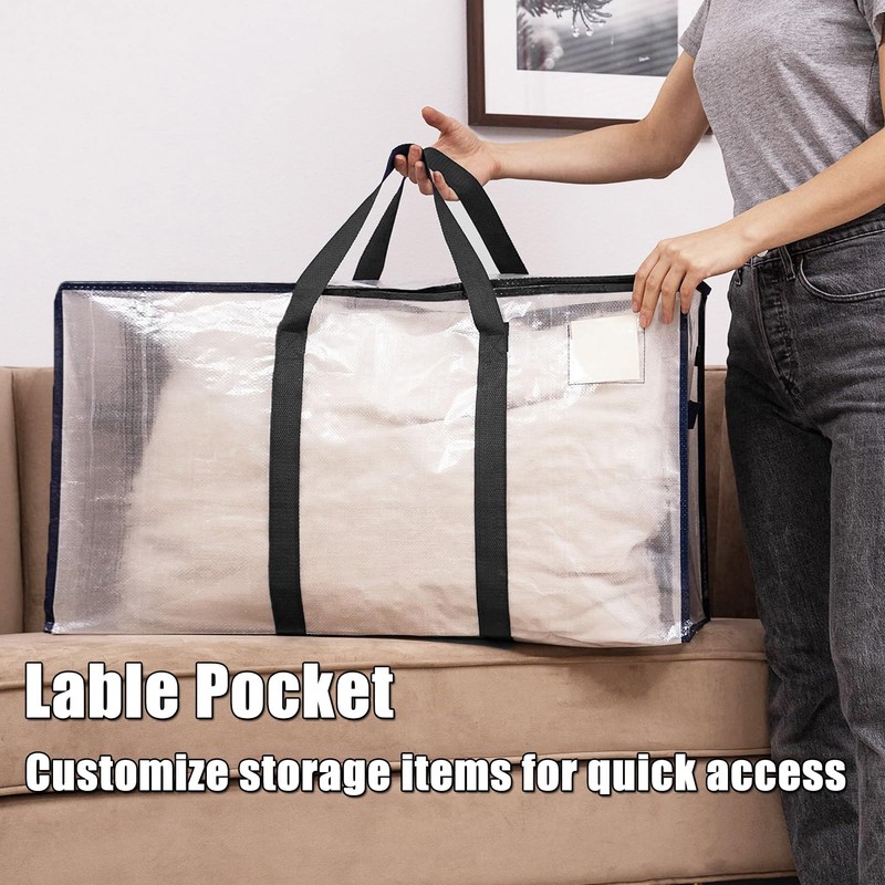 KXF 90L Waterproof Transparent Storage Bag with 1 Drawstring Bag