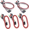 VISSQH 5pcs PC Reset Switch Cable, 4 in 1 ATX