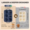 Vnray 2 Pack Jumbo Silicone Muffin Pan with Metal Frame,