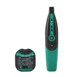 Eujgoov MS5902 Circuit Breaker Finder Socket Tester Automatic Professional Circuit Breaker Finder AC US/EU Plug Green(U.S. regulations)