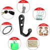 100 Pieces Double Hole Wall Mounted Single Hook Robe Hooks