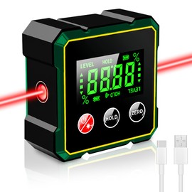 SOARFLY Digital Protractor Inclinometer with LCD Display, IP54 Waterproof, 0.1° Accuracy, 4-Sided Magnet, Digital Spirit Level Protractor Digital for Woodworking, Construction DIY