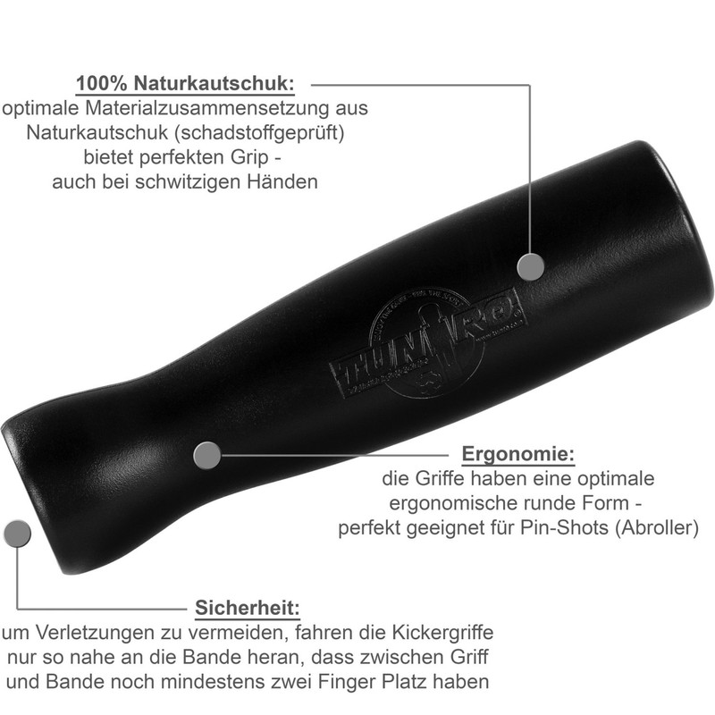 TUNIRO Ultragrip, 8 pieces ergonomically shaped kicker handles made of