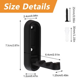 MOROBOR 4pcs Elliptical Folding Wall Hook, Aluminium Alloy Folding Invisible Hooks Non-Slip Heavy Duty Foldable Coat Hook Retractable Support Hooks for Hanging Towels Hats Bags (Black)