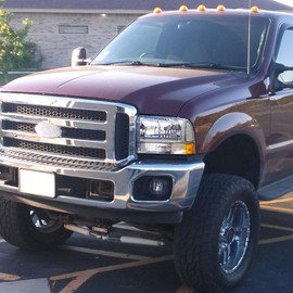 EIOFEVY Headlights Clear Lamps Pair Left+Right Heavy Duty ABS Plastic Housing/Polycarbonate Lens for Ford for Excursion 2000-2004 for F250 SuperDuty 1999-2004 for F350 SuperDuty 1999-2004