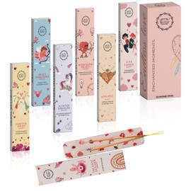 Raajsee Natural Incense Sticks with Insence Holder- Pack of 6 Organic Inscent -120 Insense Sticks, Non Toxic Clean Burning, Boho Gift Set, Sage,Apple Pumpkin,Coconut, Coffee,Rosemary Patchouli | raajsee