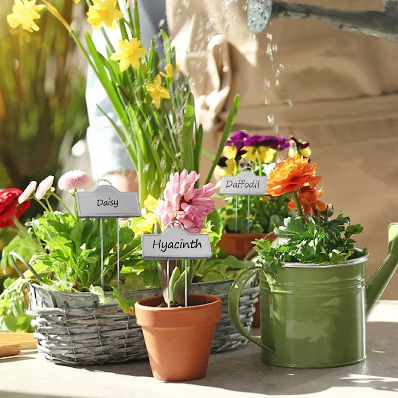 Bravex Metal Plant Labels for Garden Outdoor | Stainless Steel