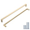 KNOKLOCK 10 Pack 10 Inch(254mm) Kitchen Cabinet Handles Brushed Gold