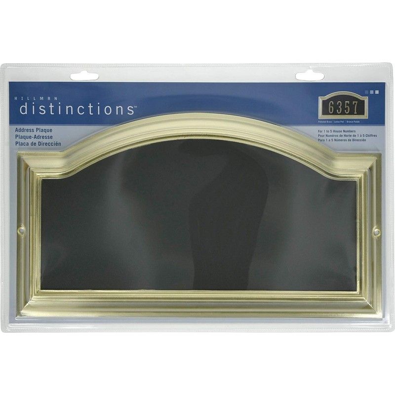 Distinctions 843266 Address Plaque, Brass