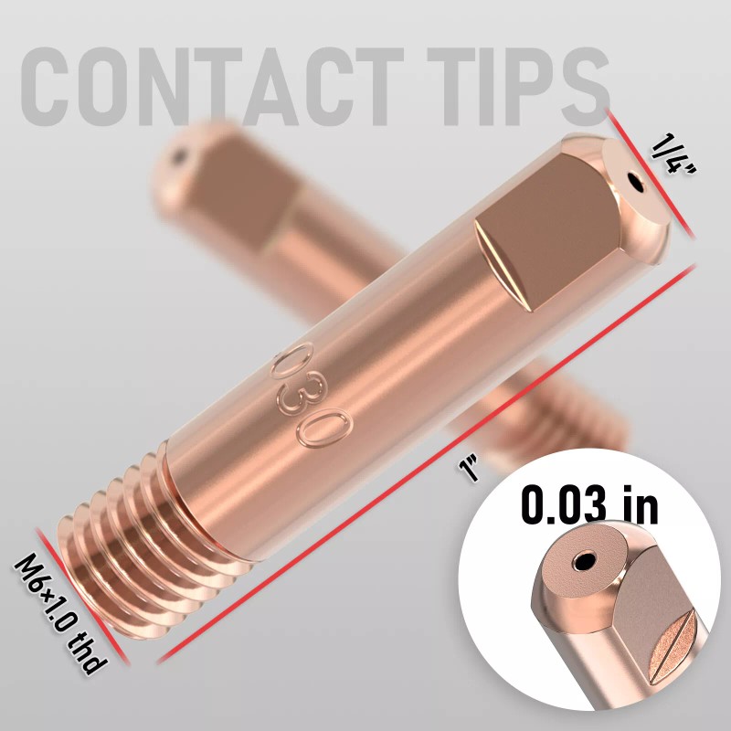 YESWELDER MIG welding gun accessory kit tip-nozzle-dif