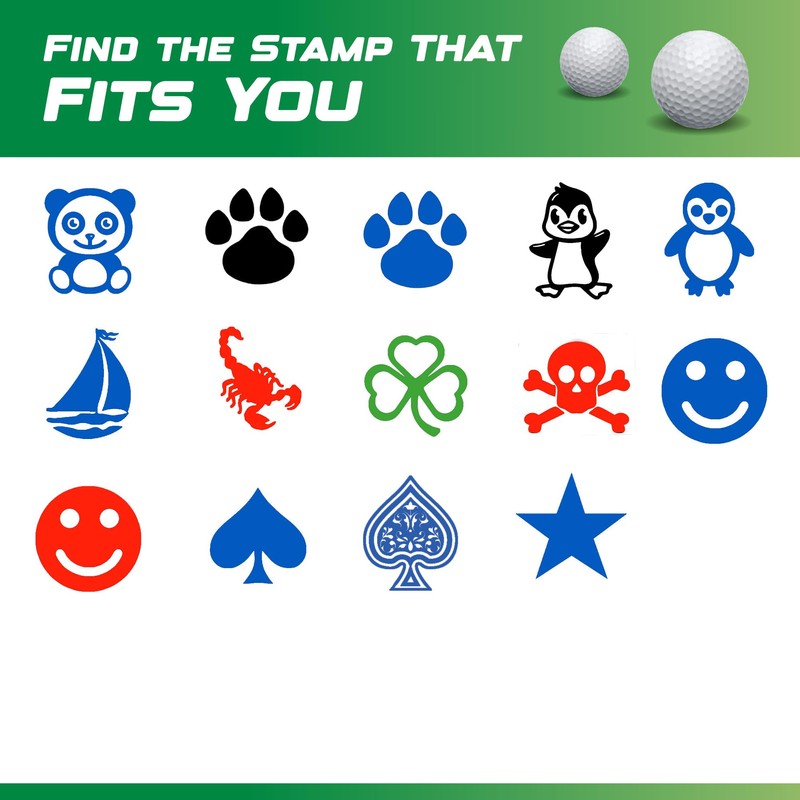 EZBallStamp - Sello de pelota de golf, diseño de panda