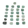 25pcs Rune Stones Set Hand Carved Polished Green Aventurine Portable