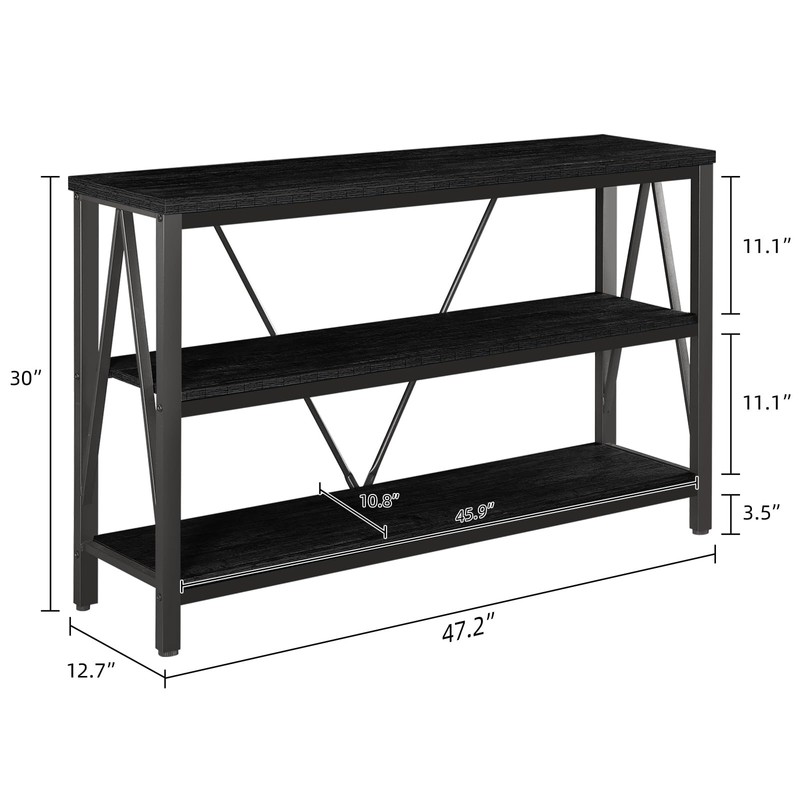 HOMISSUE Entryway Console Table, Rustic Console Tables with Wide Storage,