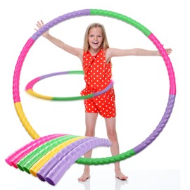GZYYANG Children's Hula Hoop, Plastic Hullahub Hoop for Children, 7 Sections Removable Hula Hoop Children, for 4 Years Olds