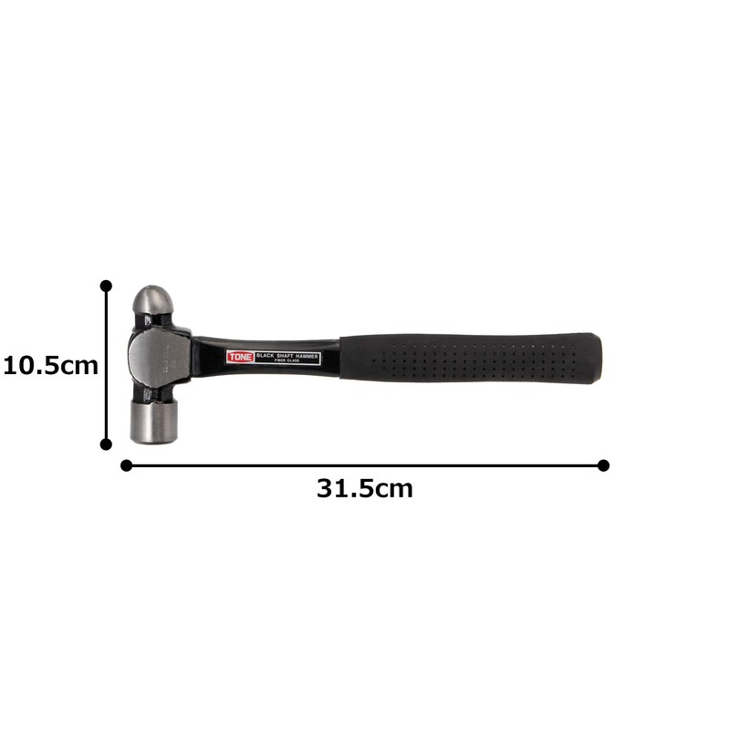 TONE HPBH-10 Black Shaft Hammer, Black, 1lb