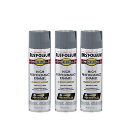Rust-Oleum 7587838-3PK Professional High Performance Enamel Spray Paint, 15 Oz, Gloss Dark Machine Gray, 3 Pack