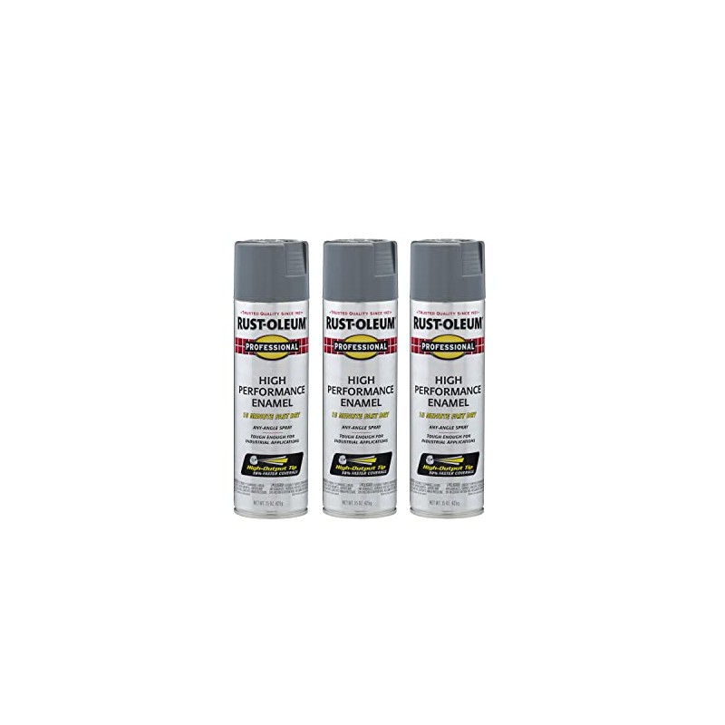 Rust-Oleum 7587838-3PK Professional High Performance Enamel Spray Paint, 15 Oz,