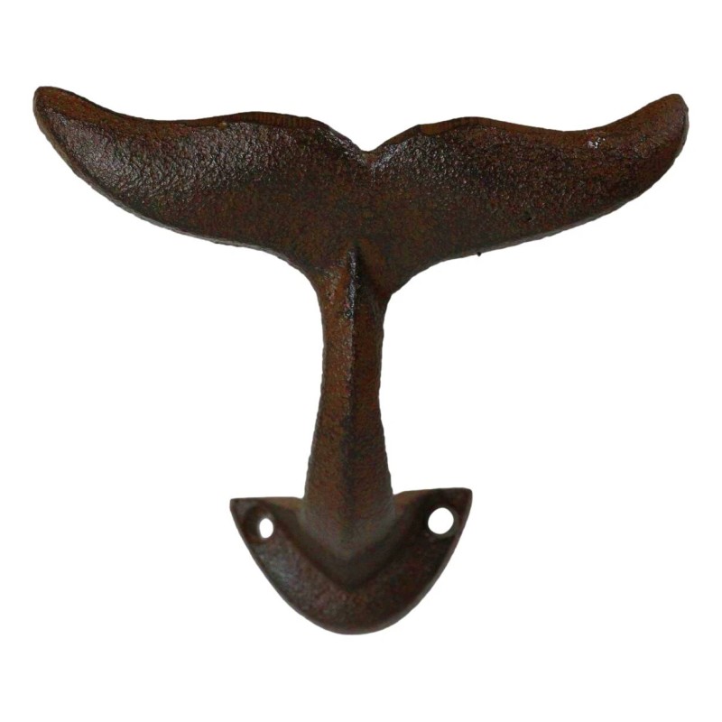 Set of 2 Cast Iron Nautical Baleen Blue Whale Tail