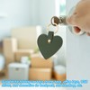 PATIKIL Heart Leather Keychains, 2 Pack Heart Leather Key Fobs