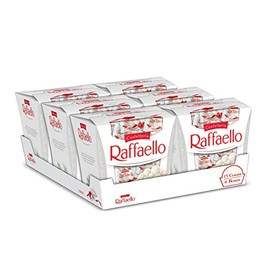 Ferrero Raffaello Premium Gourmet White Almond, Cream and Coconut, Candy for Gifting, A Great Easter Gift, 5.3 oz, 15 Count, Bulk 6 Pack