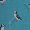 LilyRosa® Puffin Scarf Silver Grey Blue Green Turquoise Scarfs Wrap