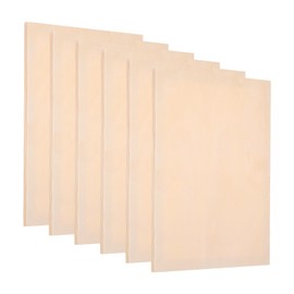 PATIKIL 8 x 6 Inch Wood Panel Board, 6 Pack Unfinished Wooden Canvas Boards Square Blank Deep Cradle Board for Painting Pouring DIY Art Use with Oils Acrylics