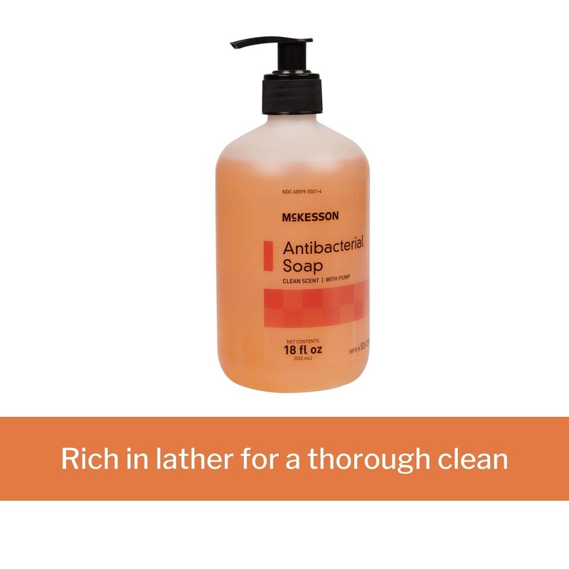 McKesson Hand Soap with Pump Bottle, Clean Scent, 18 oz,