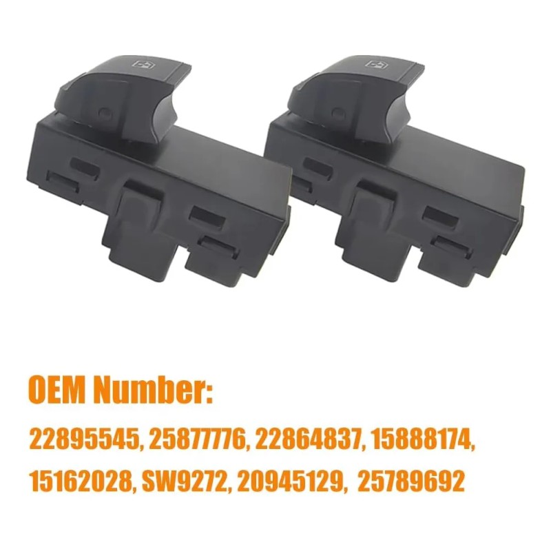 Botones De Control Interruptor Ventana Pasajero Chevy/silver