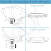 Decaura Overflow Bathroom Basin Push Pop Up Plug Waste Drain