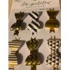 THE PAPER STUDIO LA PETITES STICKERS 3D BOWS GOLD BLACK