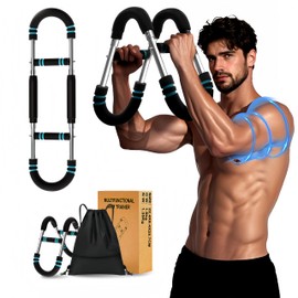 Huitban Twister Arm Trainer, 5-Level Adjustable Chest Workout Equipment, Arm Trainer for Men & Women, Portable Detachable Upper Body Fitness Machine for Home & Gym(60-70-80-90-100lbs)