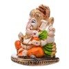 SN Handicrafts Ganpati Idol for Car Dashboardidols Handcrafted Resine Little