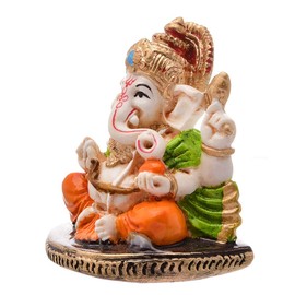 SN Handicrafts Ganpati Idol for Car Dashboardidols Handcrafted Resine Little Sitting Ganesha Idol Statue