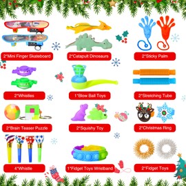 Fidget Advent Calendar, Advent Calendar 2025 for Kids, Christmas Countdown Calendar Toys for Boys Girls, Xmas Present Party Favor Presents for Toddler