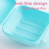 XLKJ Pack of 2 Soap Dish, Small Soap Box with