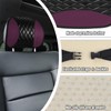 Hovom 2PCS Car Headrest Cover, Soft Breathable Leather Cars Front