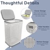 Sufdari 90L Laundry Basket with Wheels, Rolling Laundry Hamper with