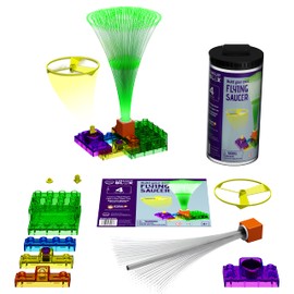 E-Blox: Circuit Blox: BYO Flying Saucer - 4 Blocks Projects - Color Changing LED, Motor & Fan, Build Your Own, DIY STEM Bricks Toy, Kids Ages 8+