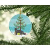 Caroline's Treasures CK4661CO1 Nebelung #1 Cat Merry Christmas Ceramic Ornament,