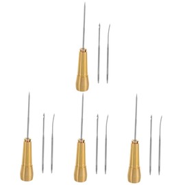 Operitacx Copper Sewing Awl Tool for Crafts and Repair Drillable Awl for Leather and Shoes Small Copper Numbers for Sewing and Repairing