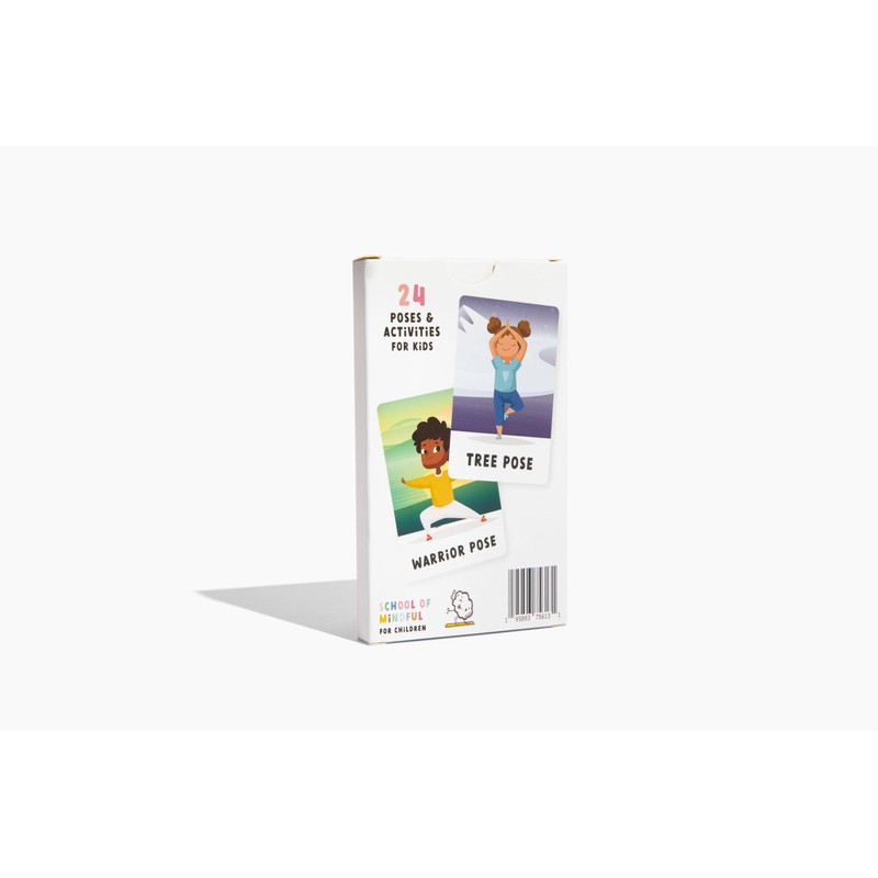 Kids Yoga and Meditation Flashcards, 24 Cards, Mindfulness Activities for