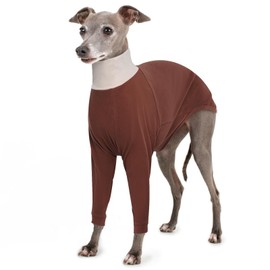 IECOii Greyhound Jumper,Turtleneck Dog Jumper For Greyhound,Warm Italian Greyhound Fleece Jumper Sweater For Spring Fall Winter,Cozy Greyhound Pajamas Two-Leg Jumpsuit Long Sleeve Sweatshirt,Small