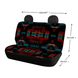 Dreaweet Navajo Print Car Bench Protector Full Set of 2piecs Southwestern Style Back Seat Covers for Kids Dogs Washable Auto Seat Cushion Fits Most Vehicles for Women Girls