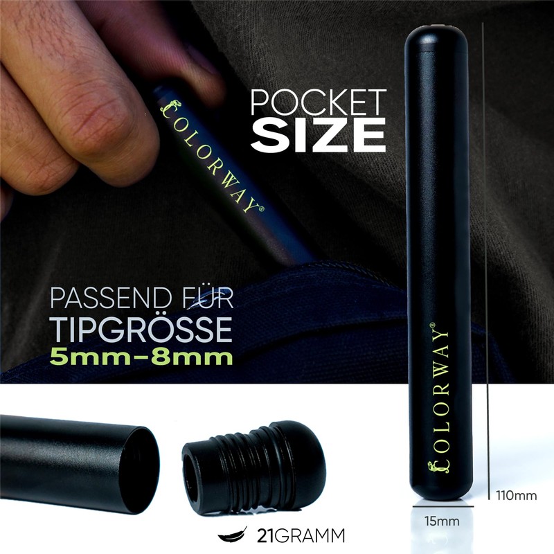 COLORWAY Preroll Case Black + Sour Lime