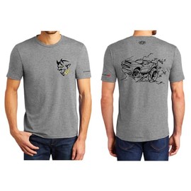 Dodge Demon Challenger SRT 170 Limited Edition Illustrated Logo T-Shirt - Triblend Grey (Medium)