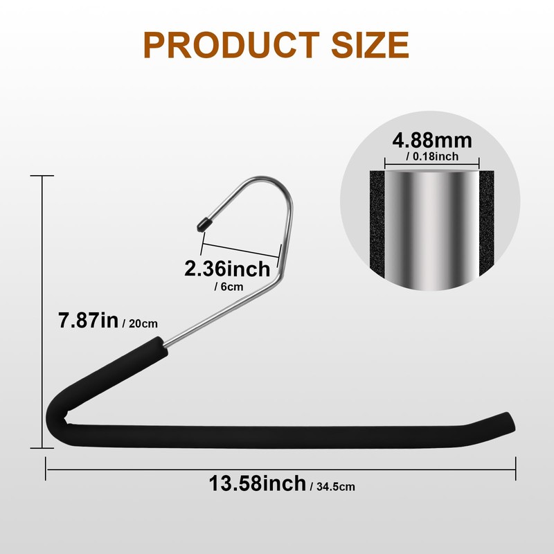 Pant Hanger,10 Pack,Pants Hnager Open Ended,Black
