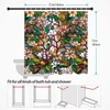 NTETSN Abstract Window Floral Bathroom Shower Curtain Stained Glass Window